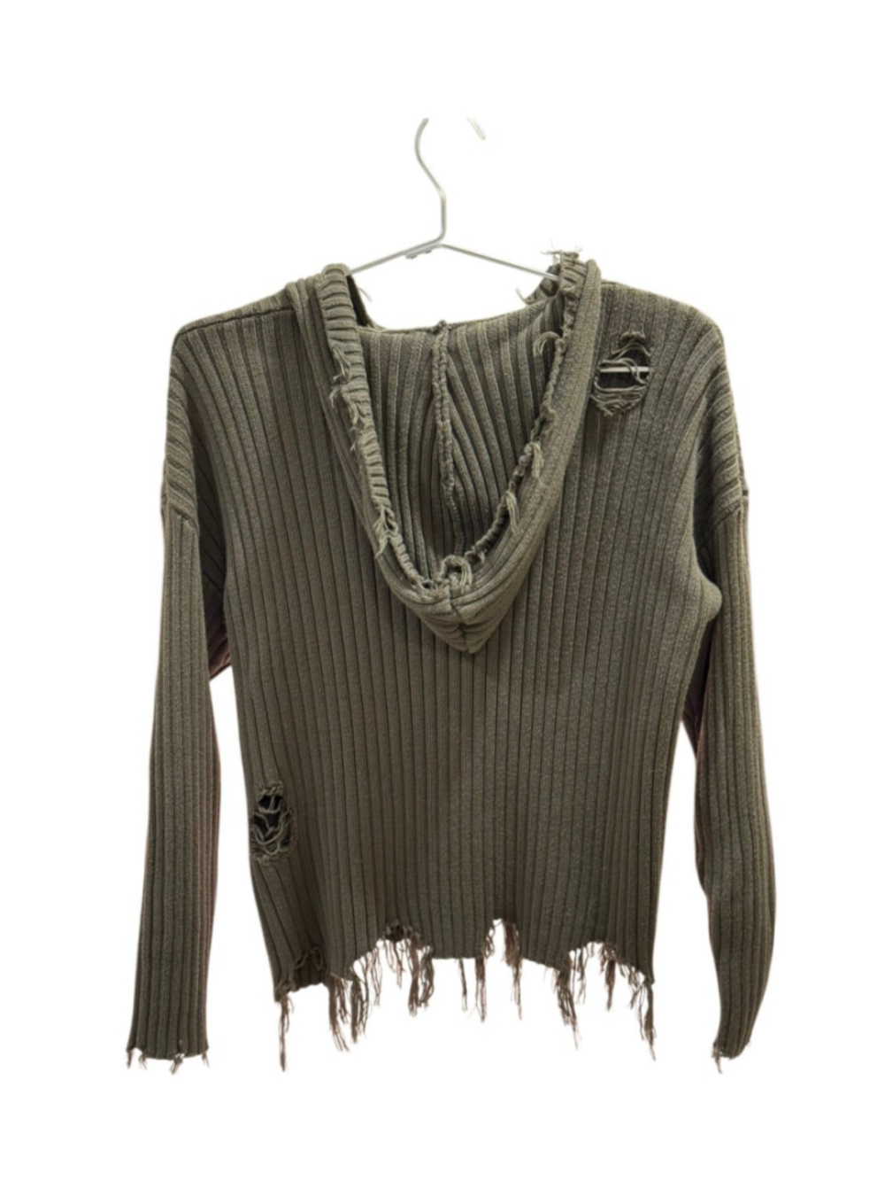 Buckle Gilded Intent Green Distressed Sweater - Picture 2 of 7